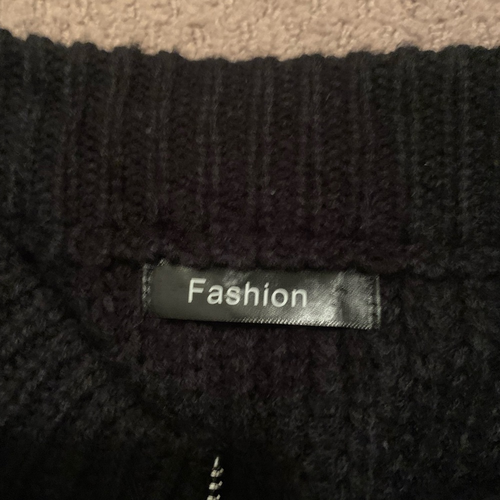 Black knitted cardigan